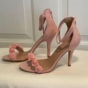 Journey Collection Eloise Ankle Strap Heels, Sz 7,  Pink